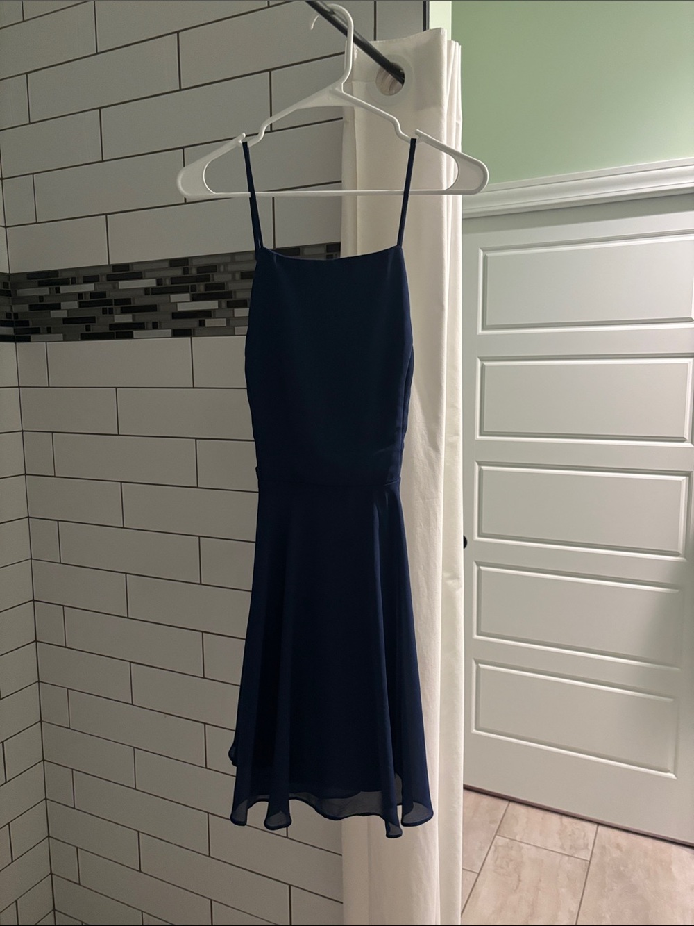 LULUS NAVY SKATER DRESS